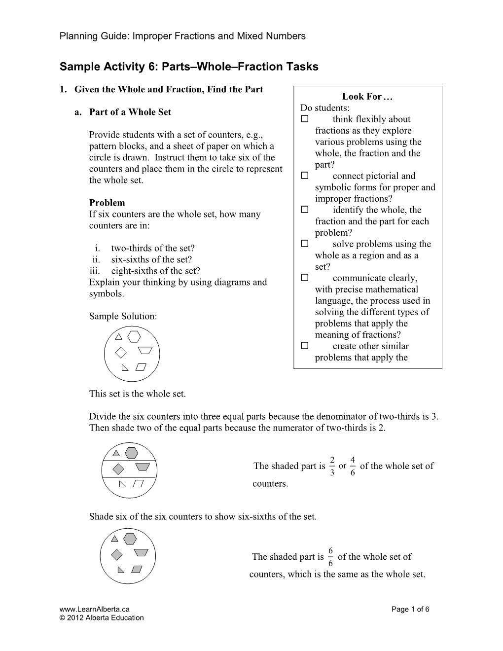Sample Activity 4: Problem Solving with Patterns s1
