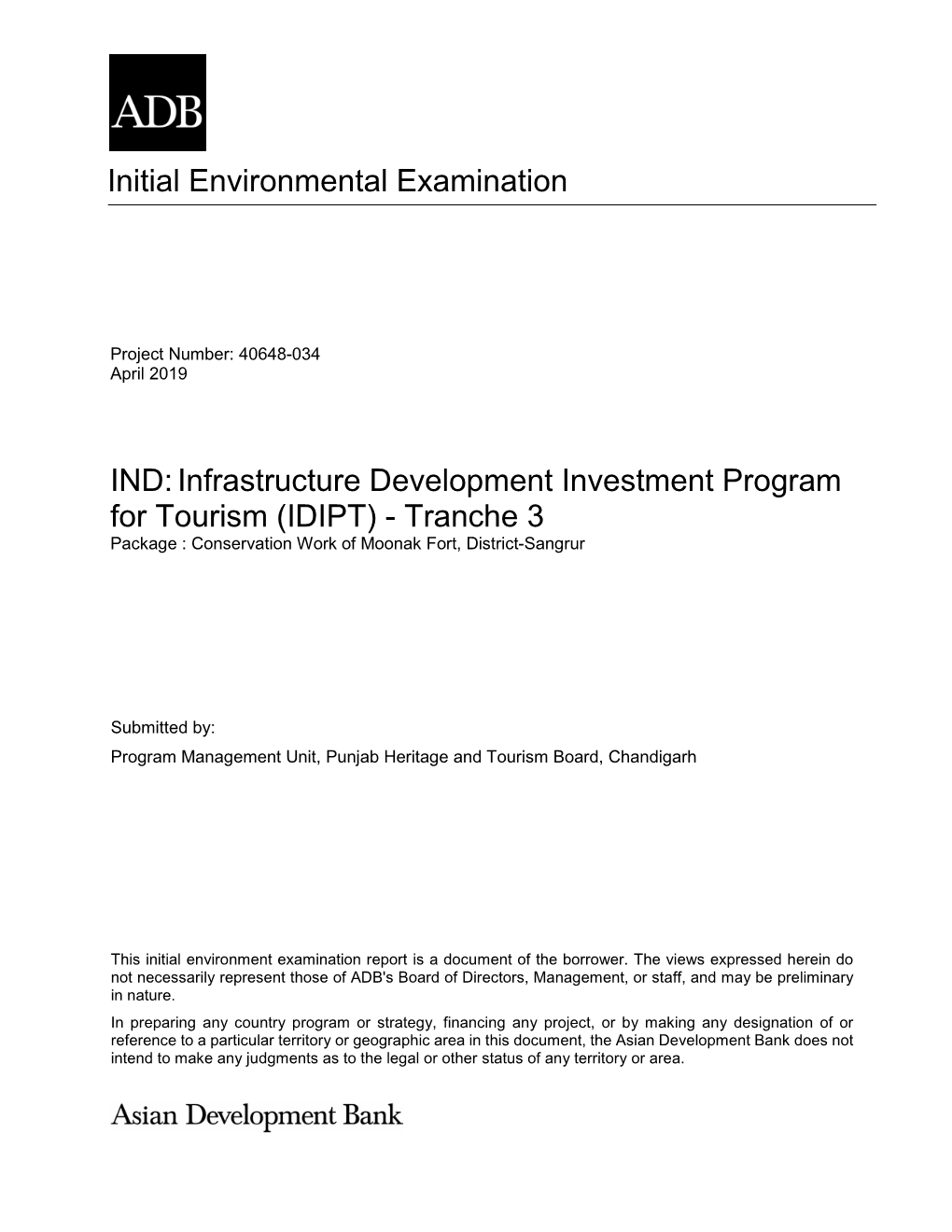 40648-034: Infrastructure Development Investment Program