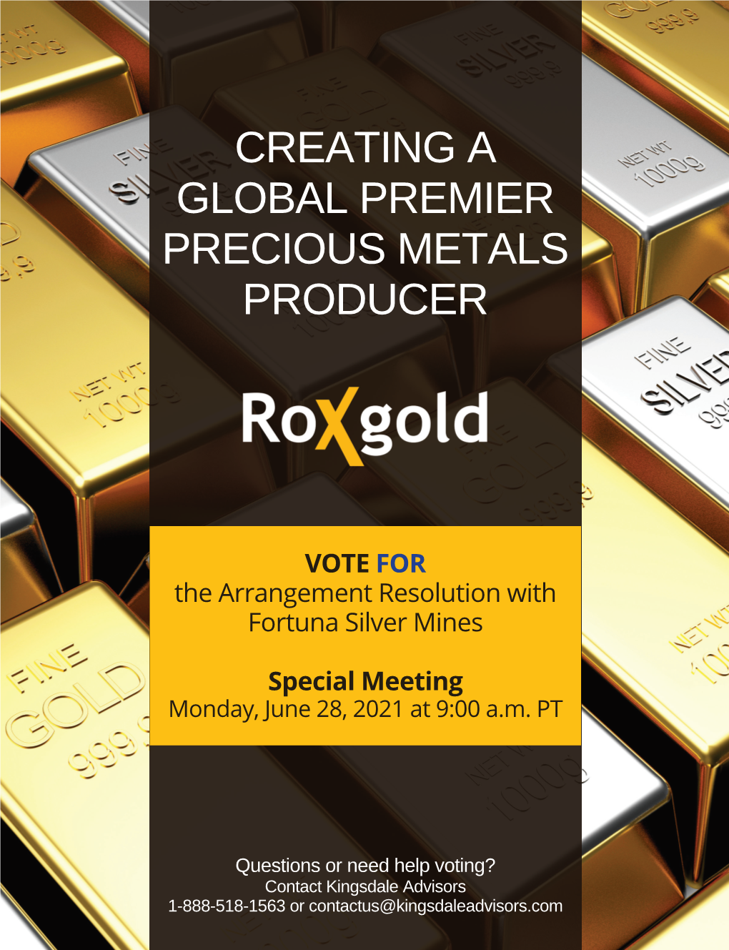 Creating a Global Premier Precious Metals Producer