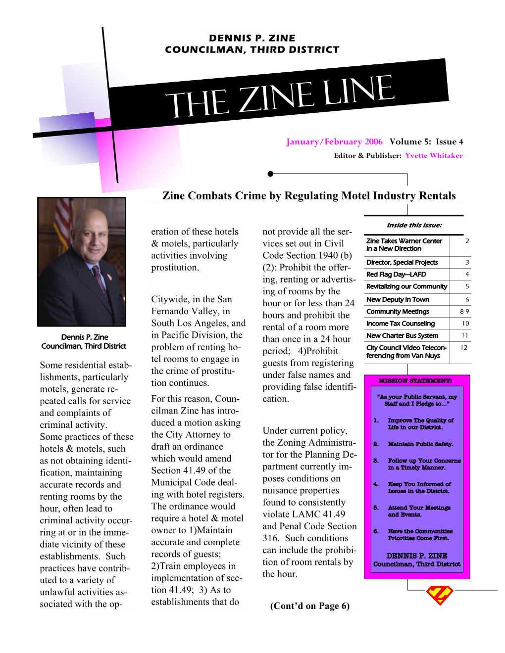 January 2006 Zine Line