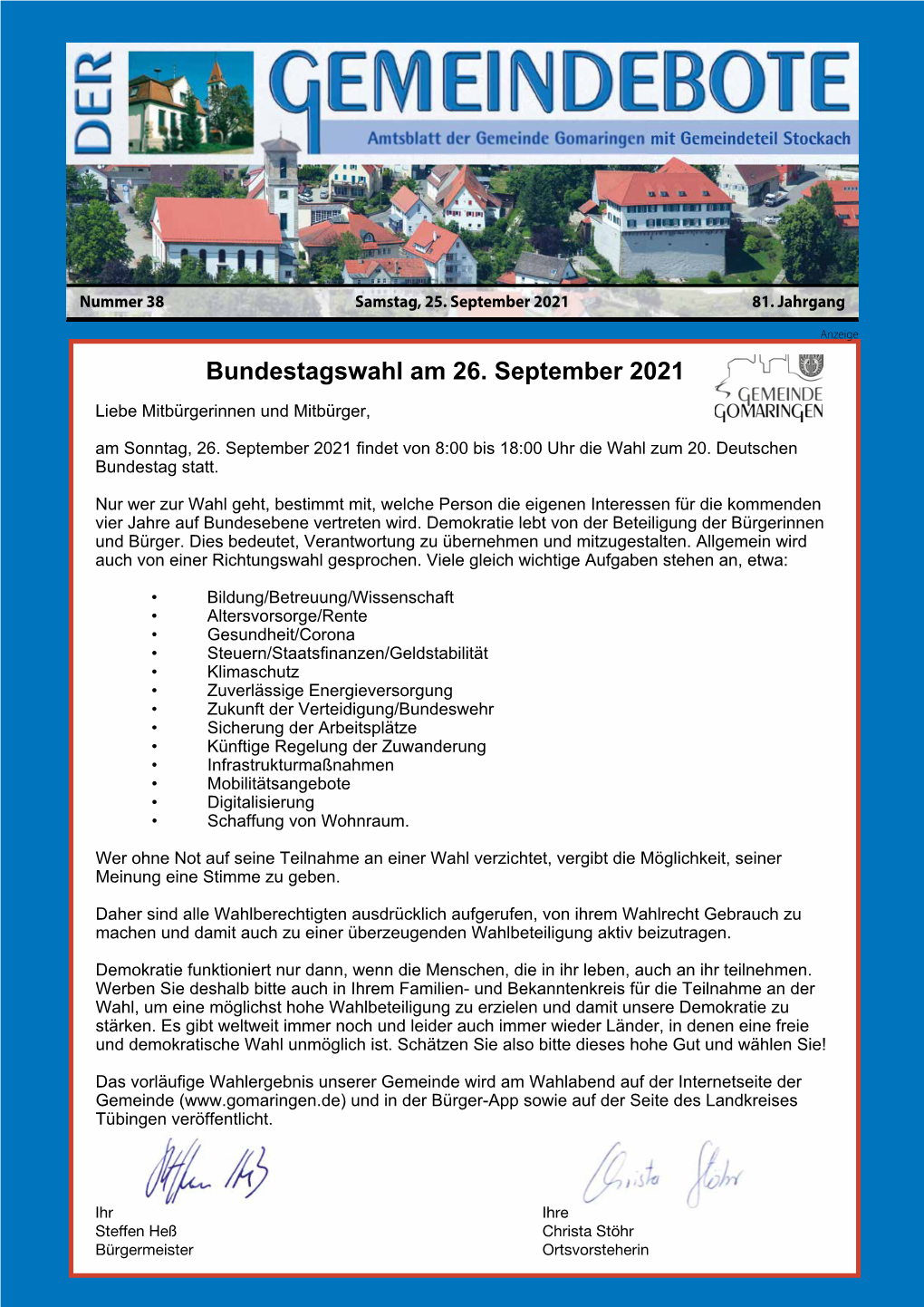 Breitband-Ausbau in Gomaringen Und Stockach