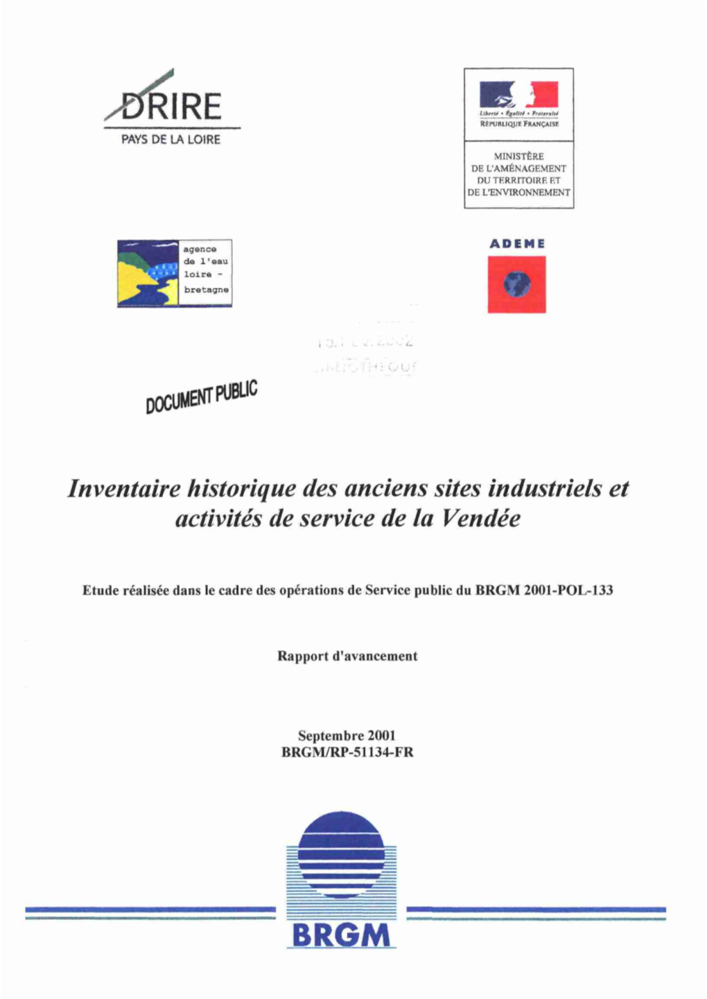 Inventaire Historique Des Anciens Sites Industriels Et Activités De Service De La Vendée