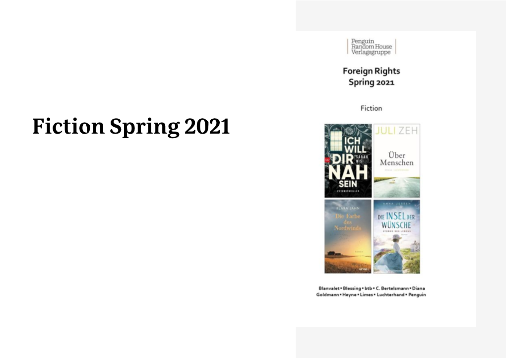 Fiction Spring 2021 Contents