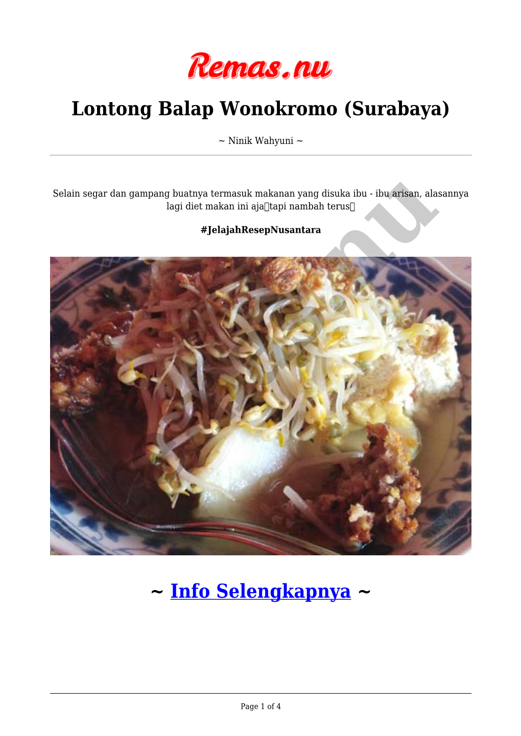 Lontong Balap Wonokromo (Surabaya)