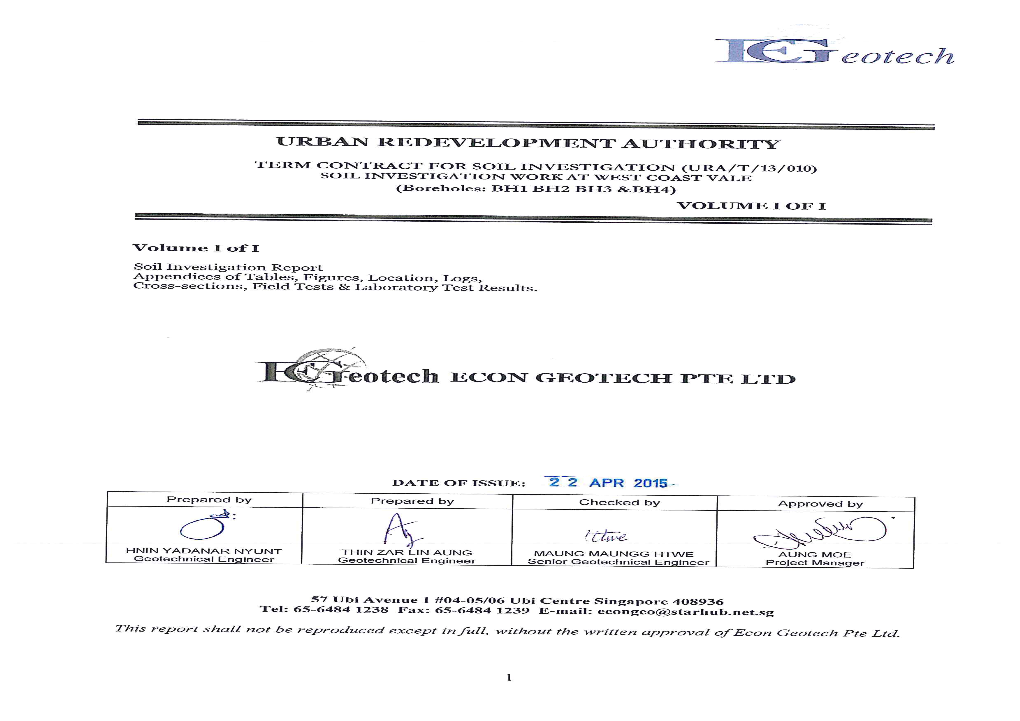 Soil Investigation Report