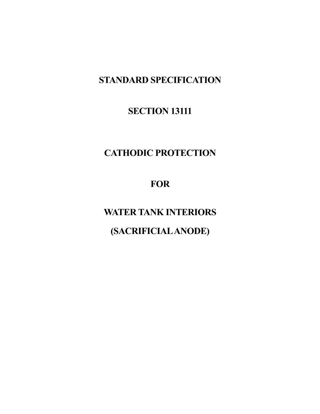 Standard Specification