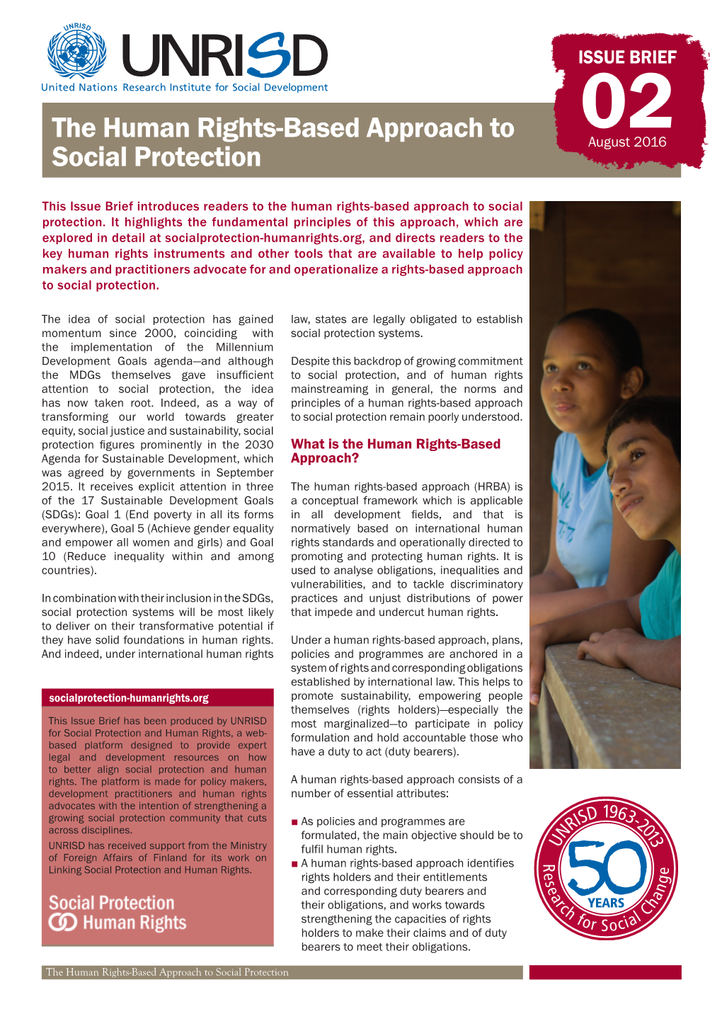 The Human Rights-Based Approach to Social Protection