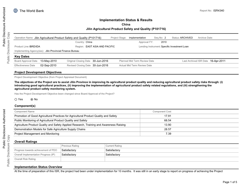 World Bank Document