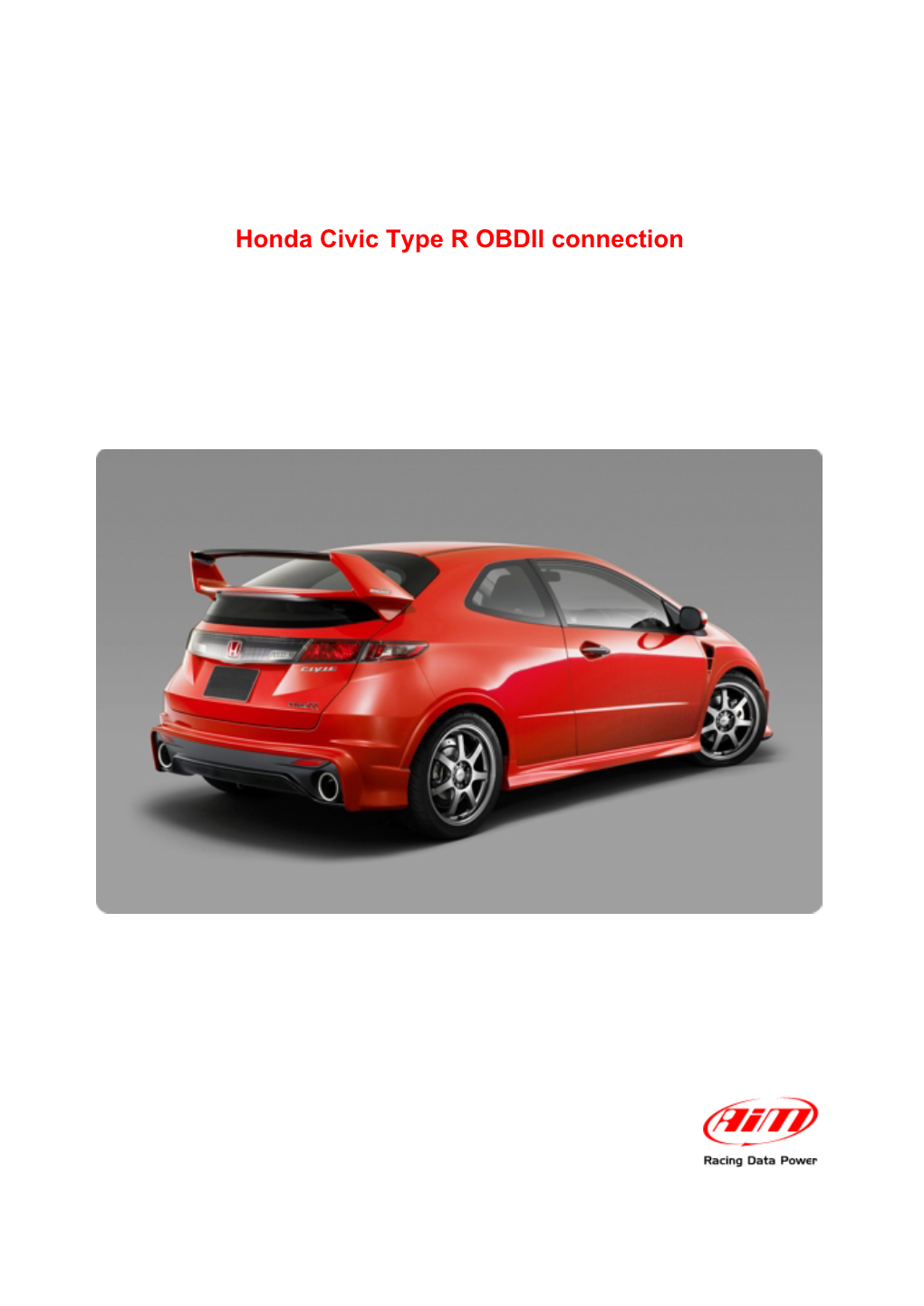 Honda Civic Type R OBDII Connection