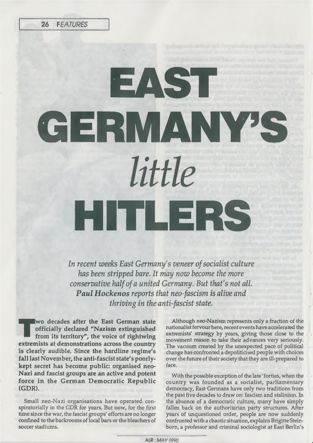 East Germany's Little Hitlers