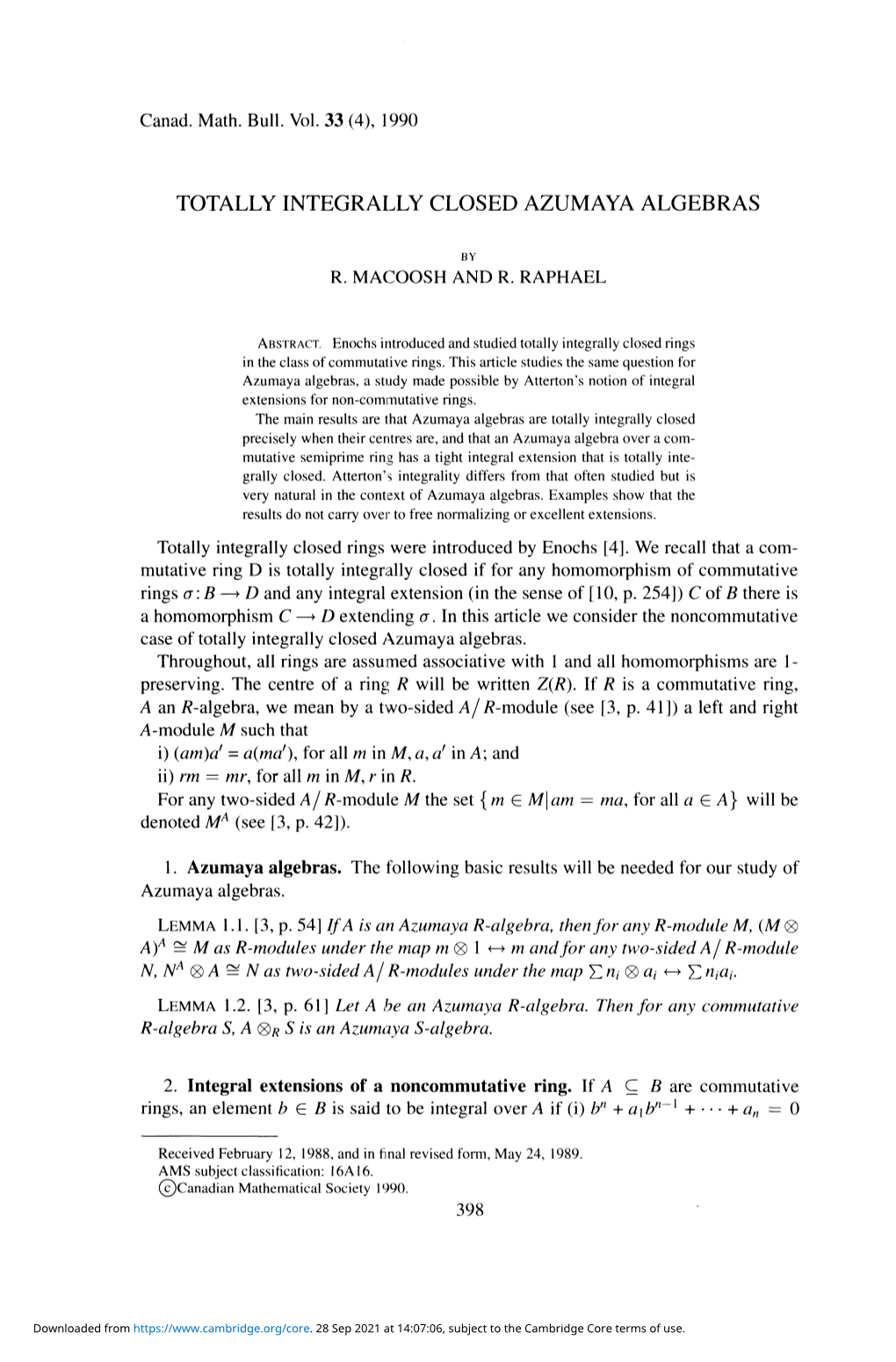 Totally Integrally Closed Azumaya Algebras