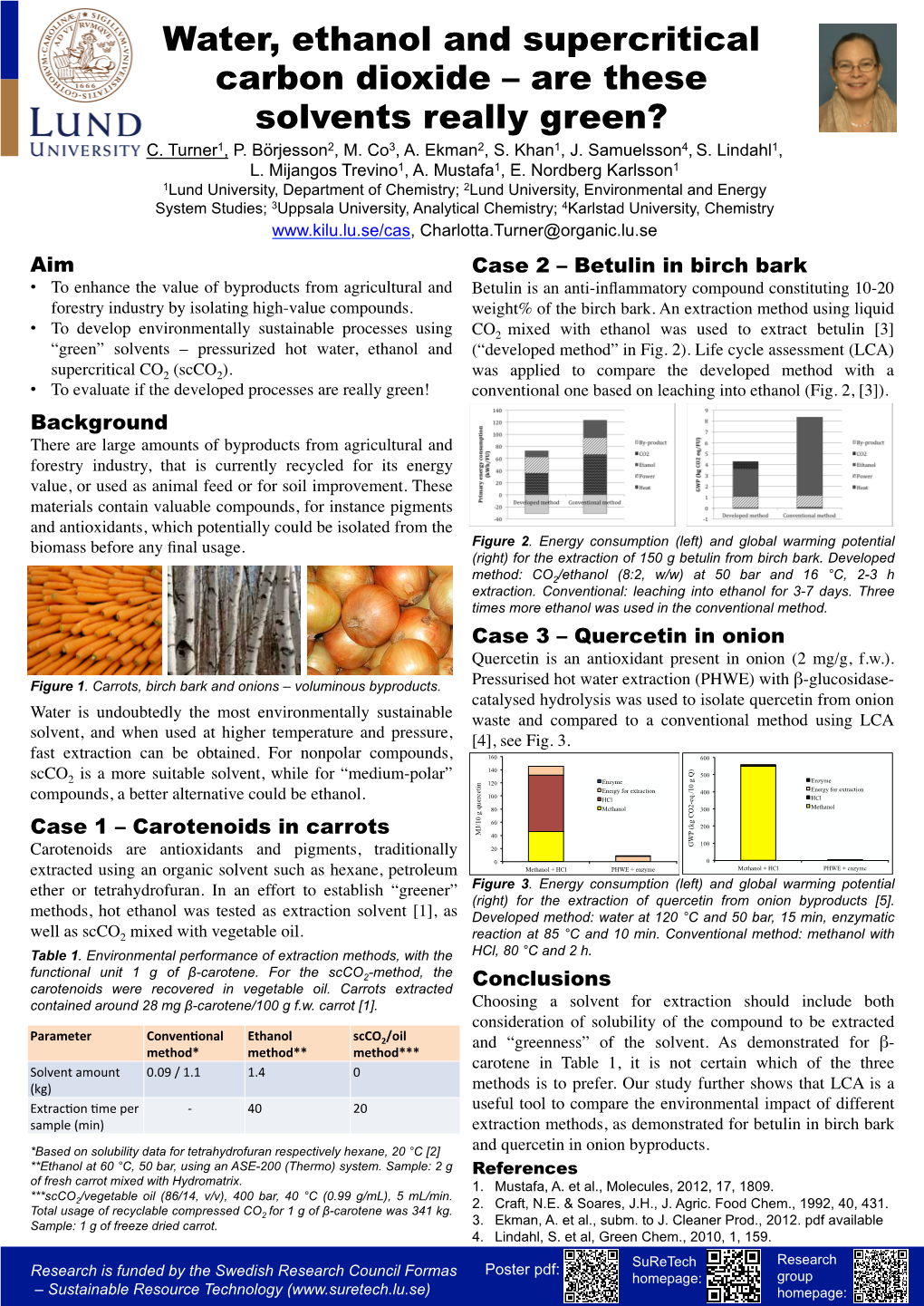 Carotenoids in Carrots Case 2 – Betulin in Birch Bark Conclusions