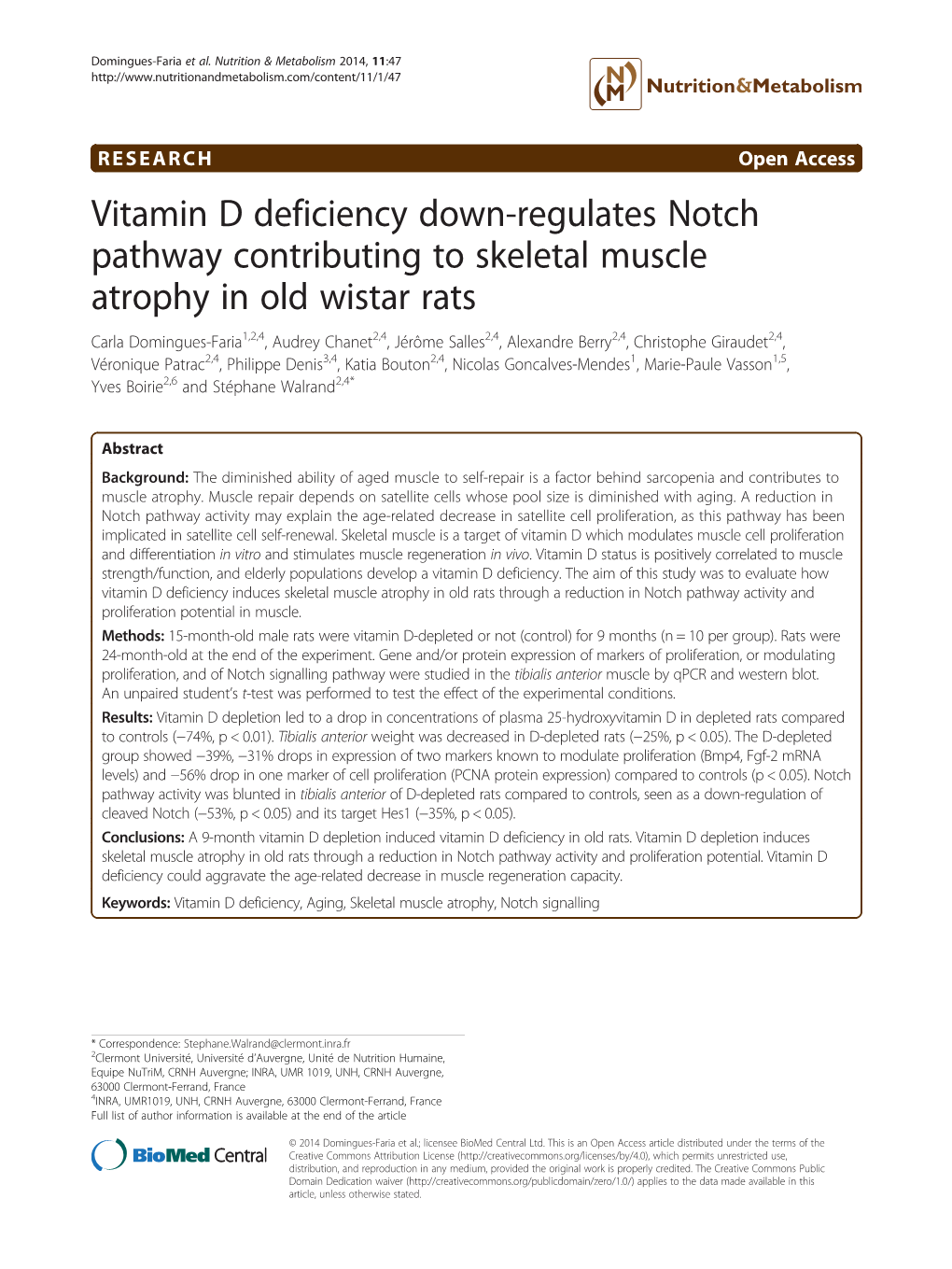 Vitamin D Deficiency Down-Regulates Notch Pathway Contributing To