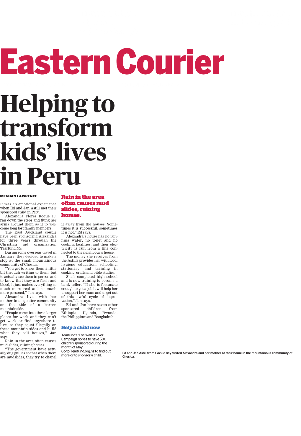 Helping to Transform Kids' Lives in Peru