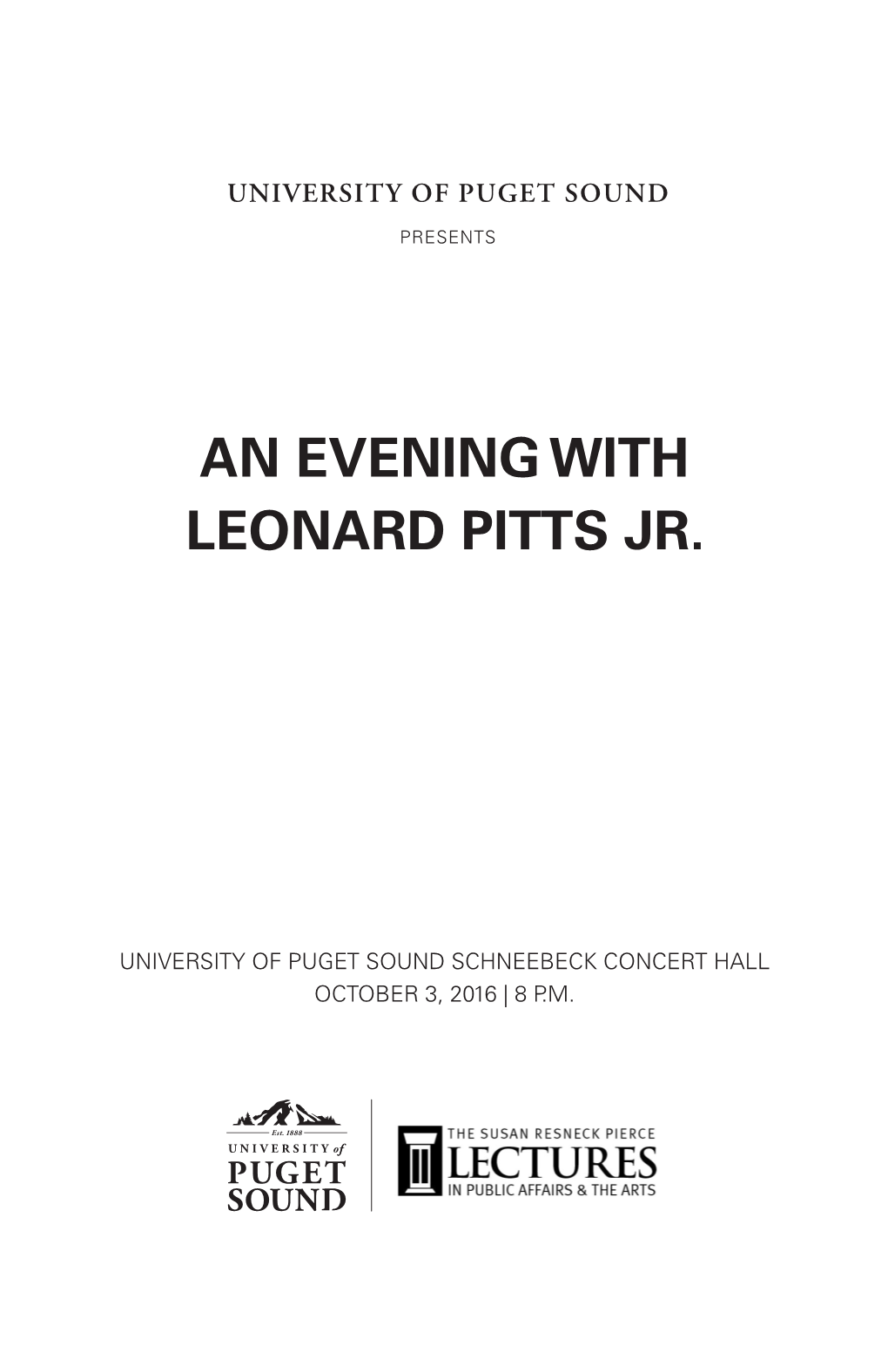 An Evening with Leonard Pitts Jr