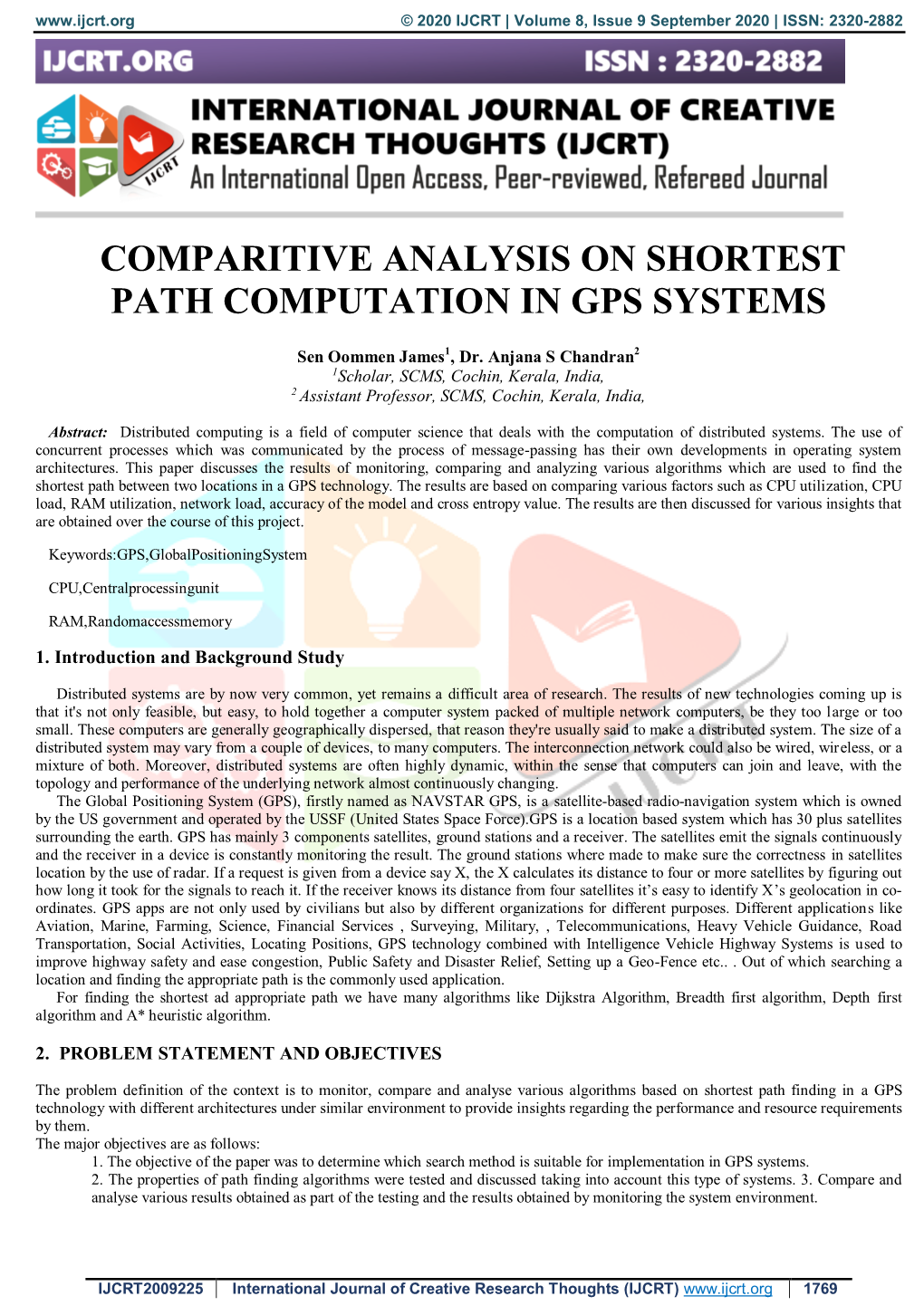Comparitive Analysis on Shortest Path Computation in Gps Systems