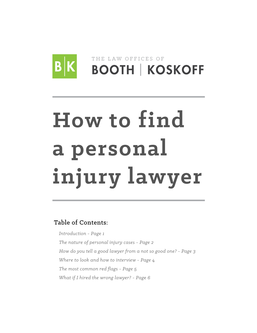 How to Find a Personal Injury Lawyer
