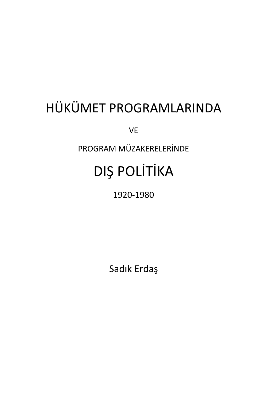 Diş Politika