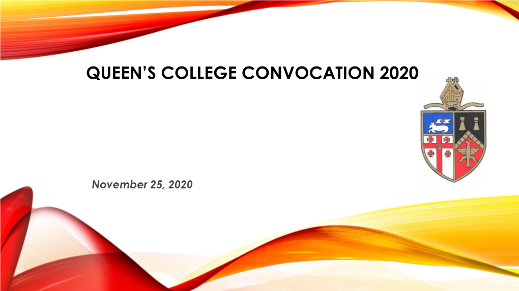 2020 Convocation Graduates