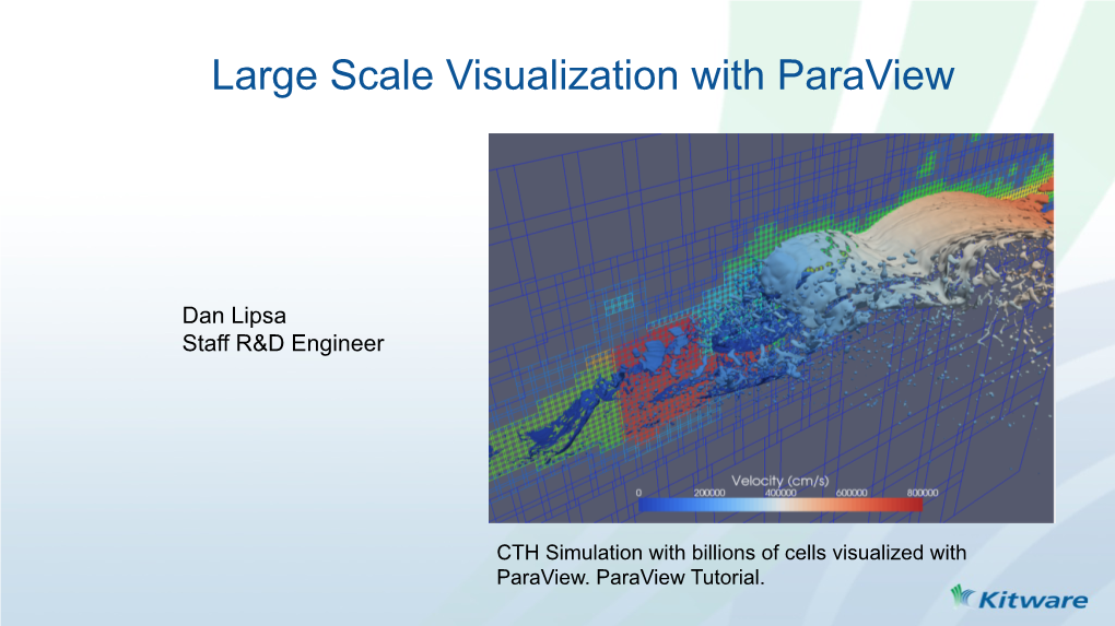 Large Scale Visualization with Paraview