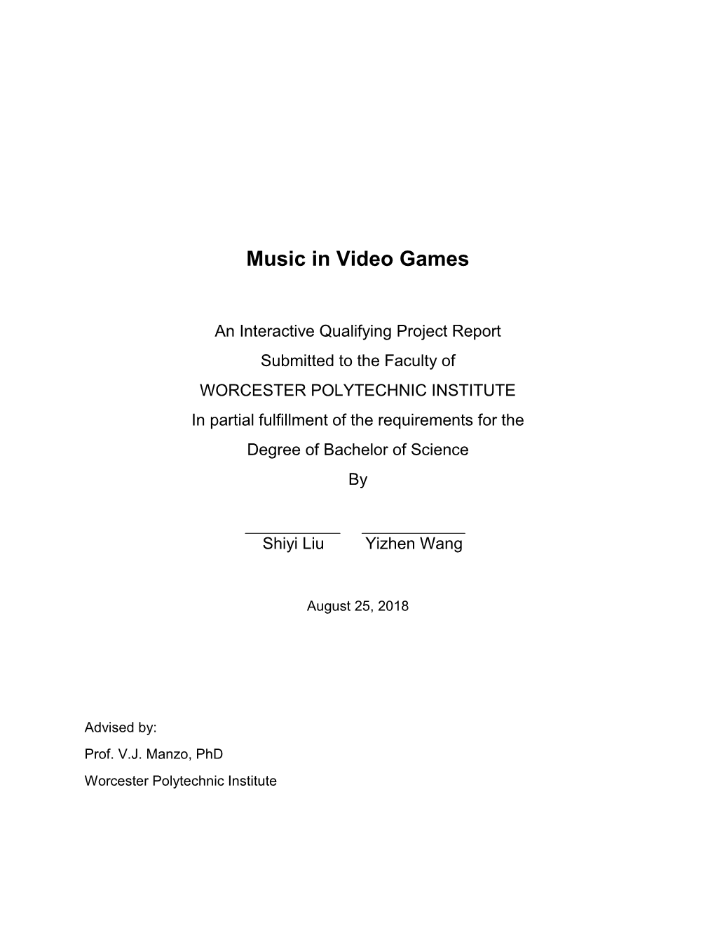 Music in Video Games