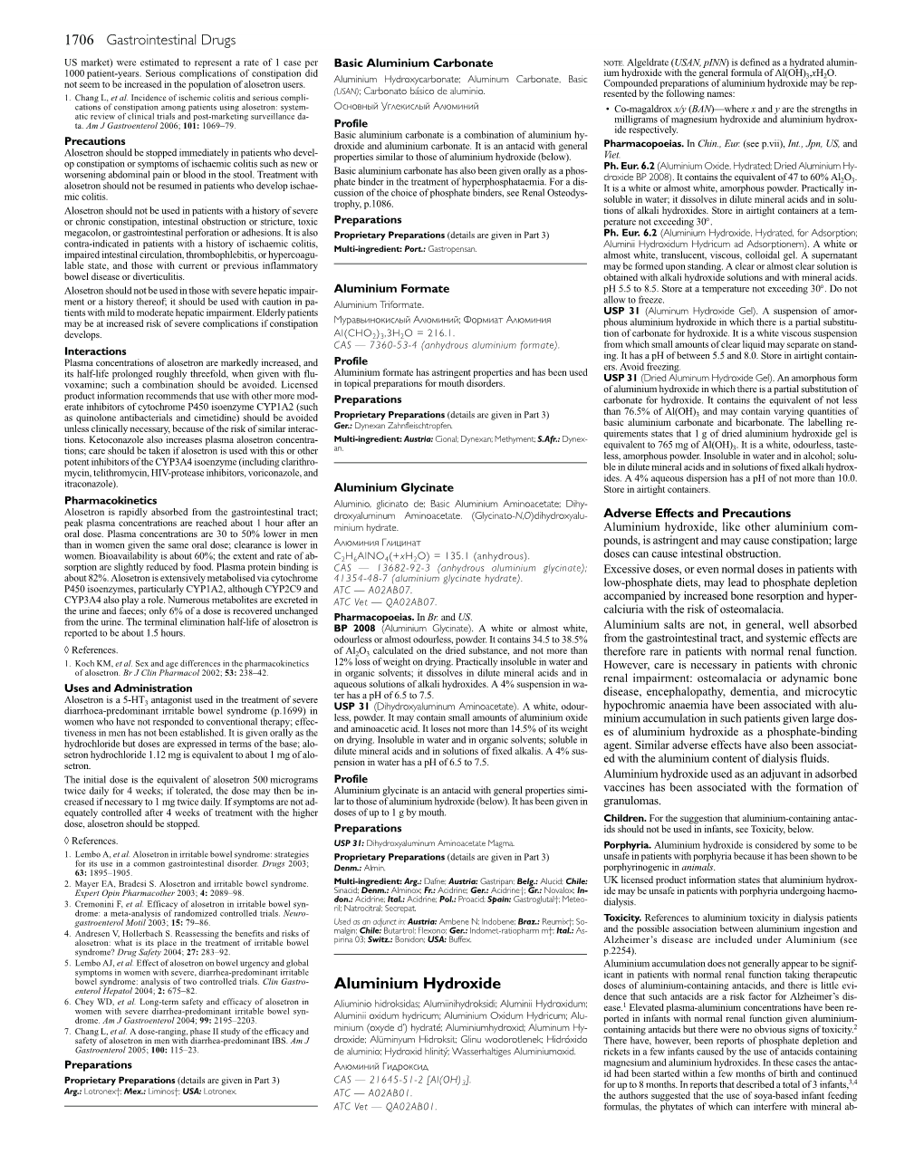 Basic Aluminium Carbonate NOTE