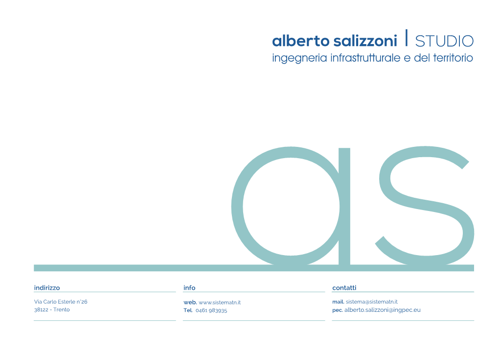 Alberto Salizzoni STUDIO Ingegneria Infrastrutturale E Del Territorio