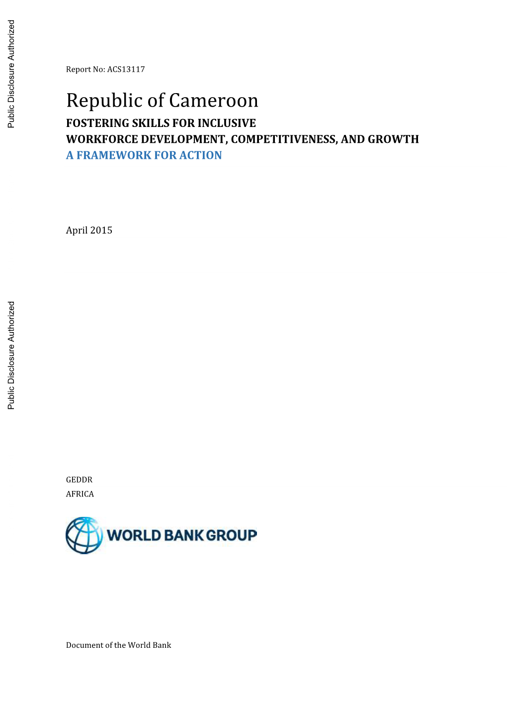 World Bank Document