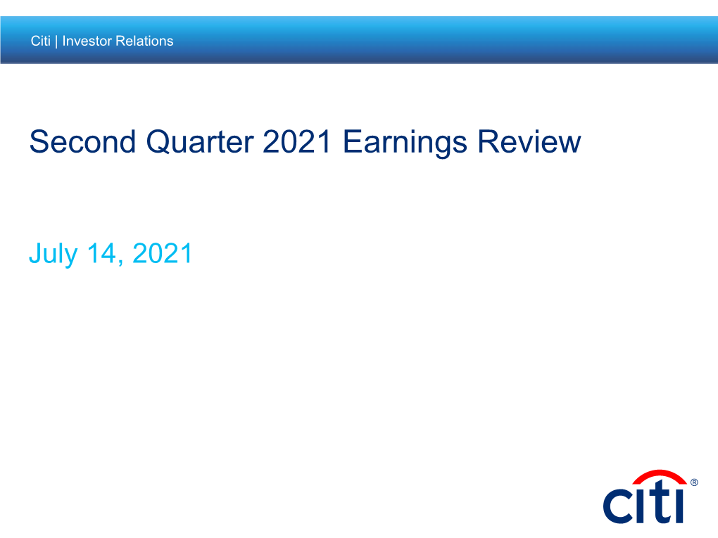 Second Quarter 2021 Earnings Review