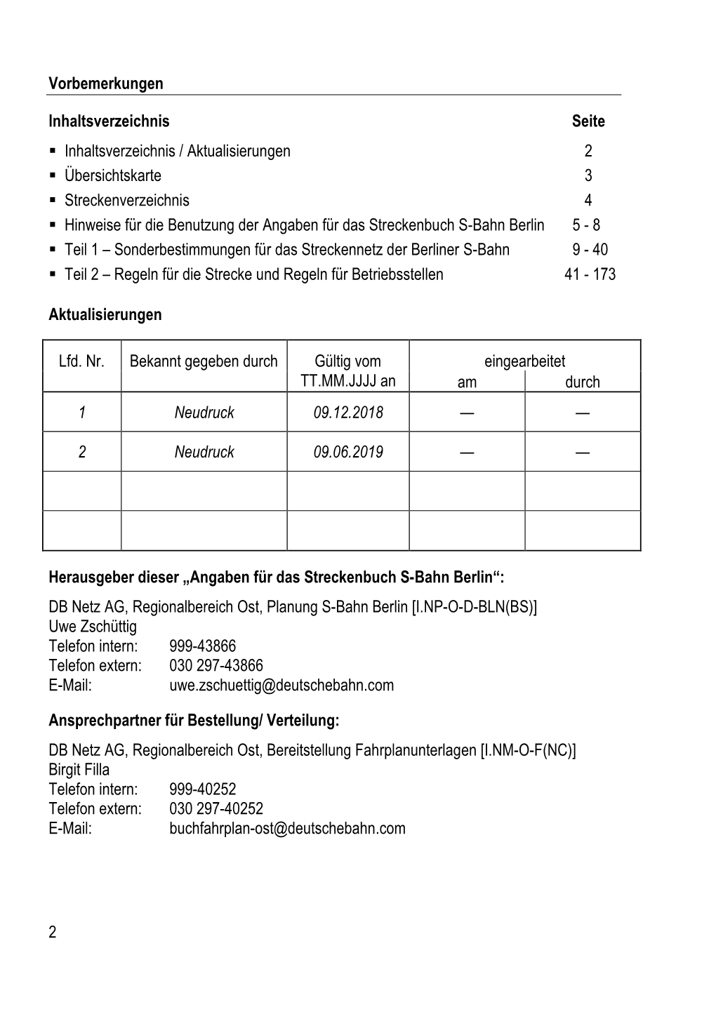 Inhalt Streckenbuch S-Bahn Berlin Juni 2019