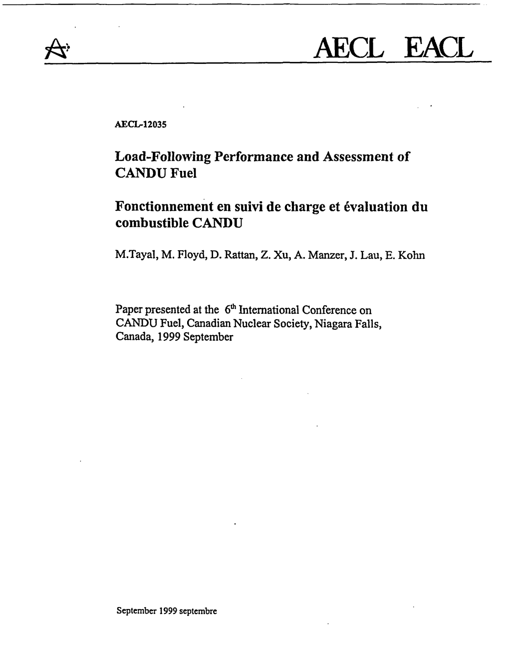 Load-Following Performance and Assessment of CANDU Fuel