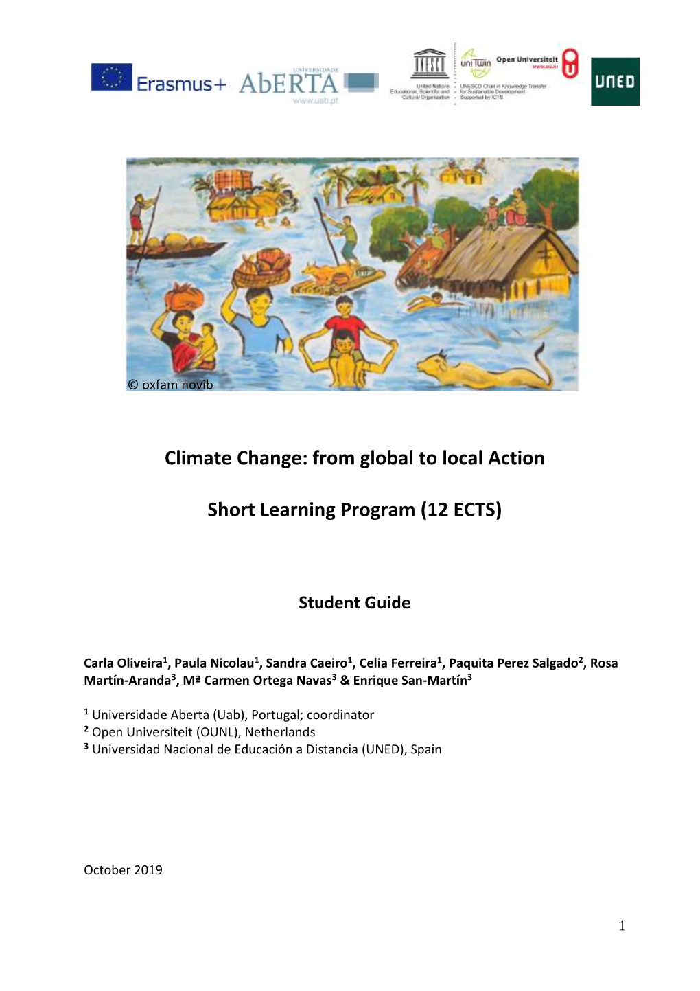 Climate Change: from Global to Local Action Short Learning Program (12 ECTS)