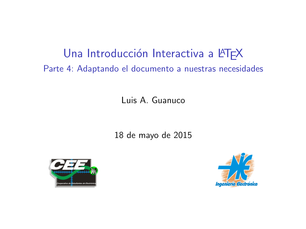 Una Introducción Interactiva a Latex