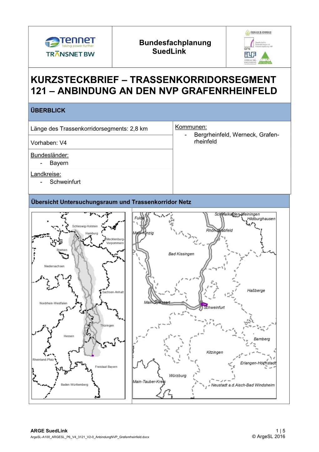 Anbindung an Den Nvp Grafenrheinfeld