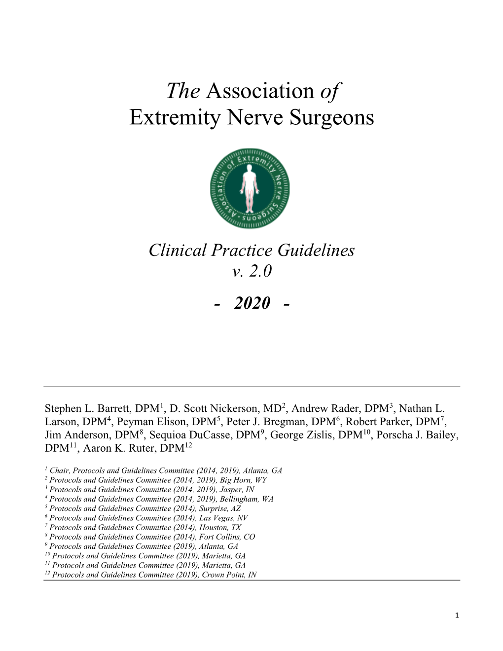 Clinical Practice Guidelines V. 2.0