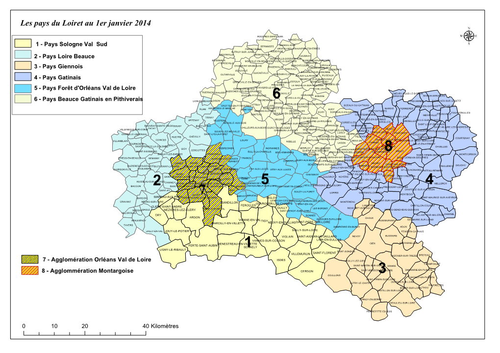 Les Pays Du Loiret Au 1Er Janvier 2014