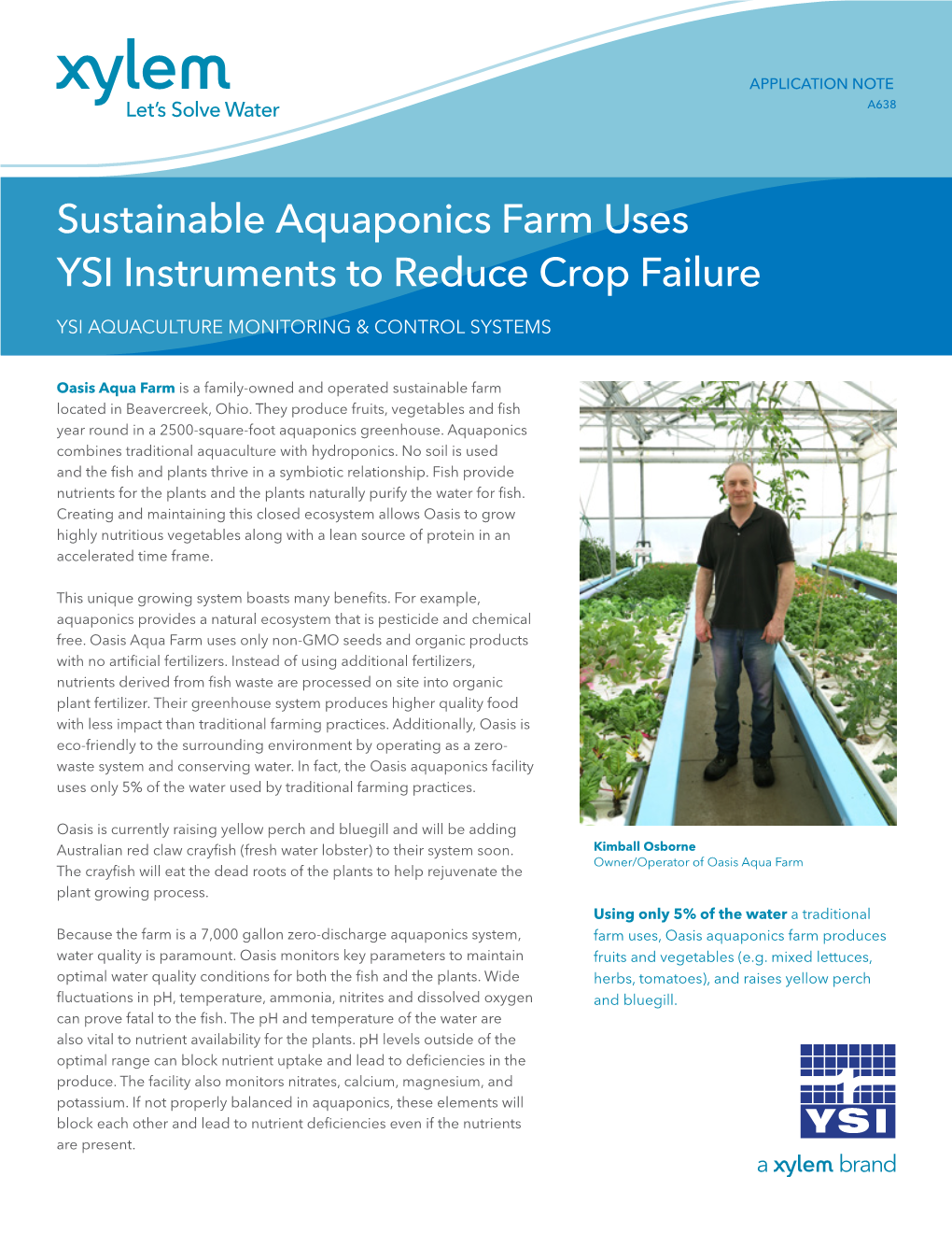 Sustainable Aquaponics Farm Uses YSI Instruments to Reduce Crop Failure