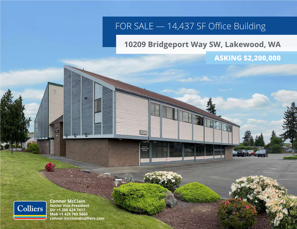 FOR SALE — 14,437 SF Office Building