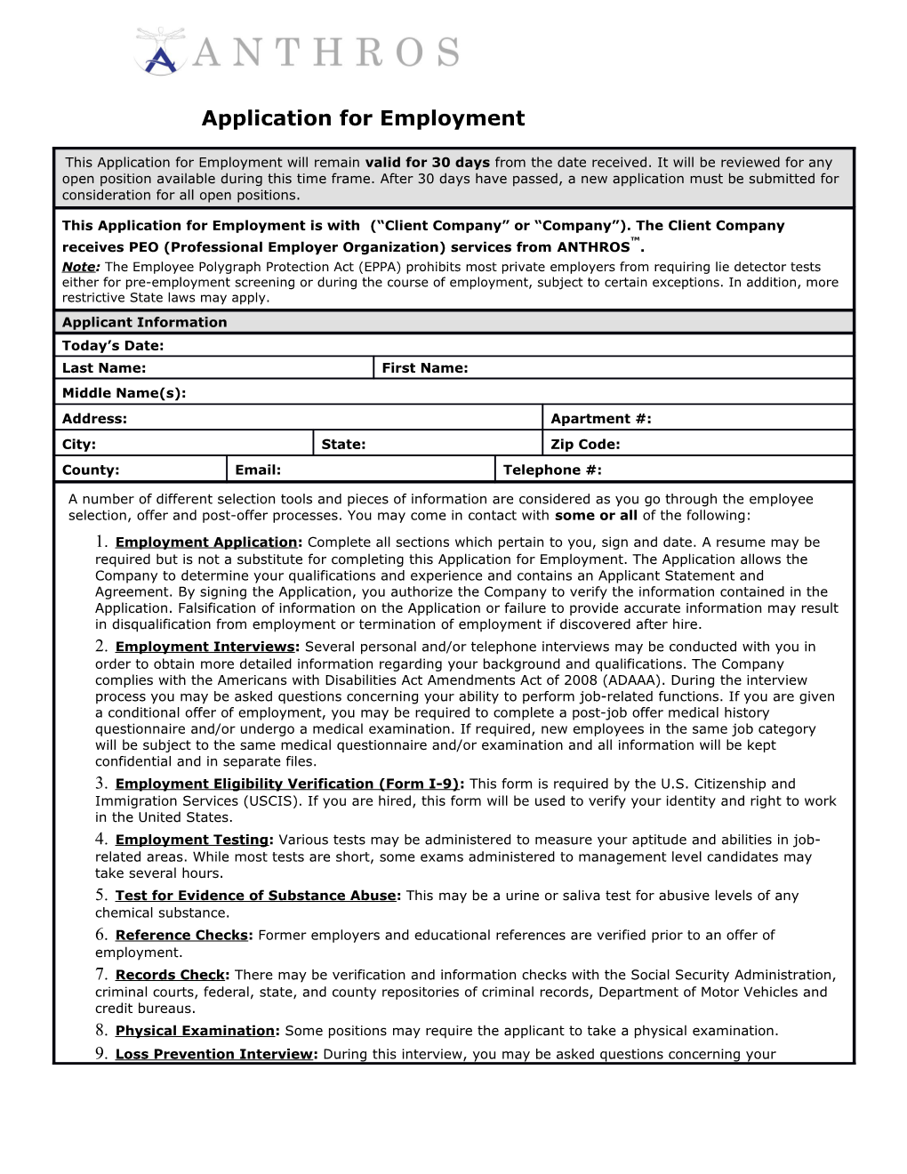 Application for Employment s49