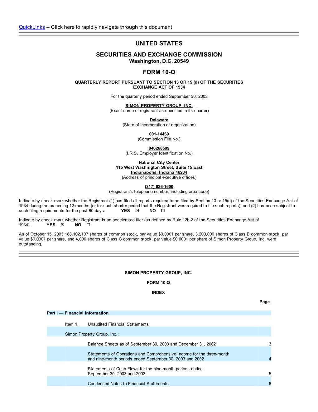 UNITED STATES SECURITIES and EXCHANGE COMMISSION Washington, D.C