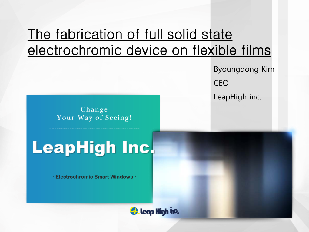 The Fabrication of Full Solid State Electrochromic Device on Flexible Films