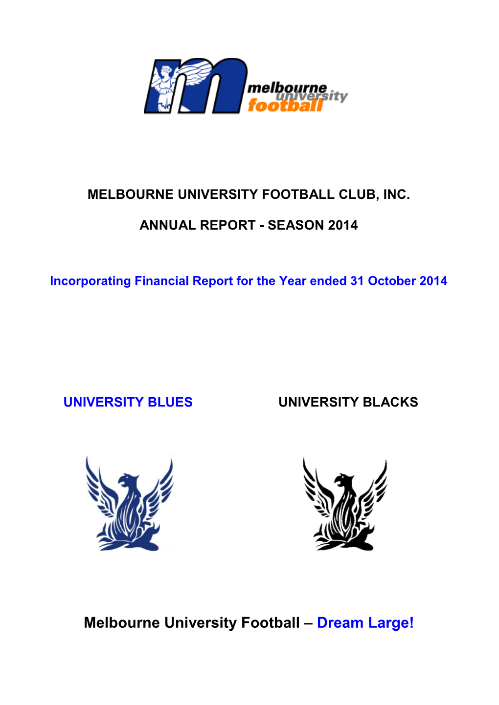 Melbourne University Football Club, Inc