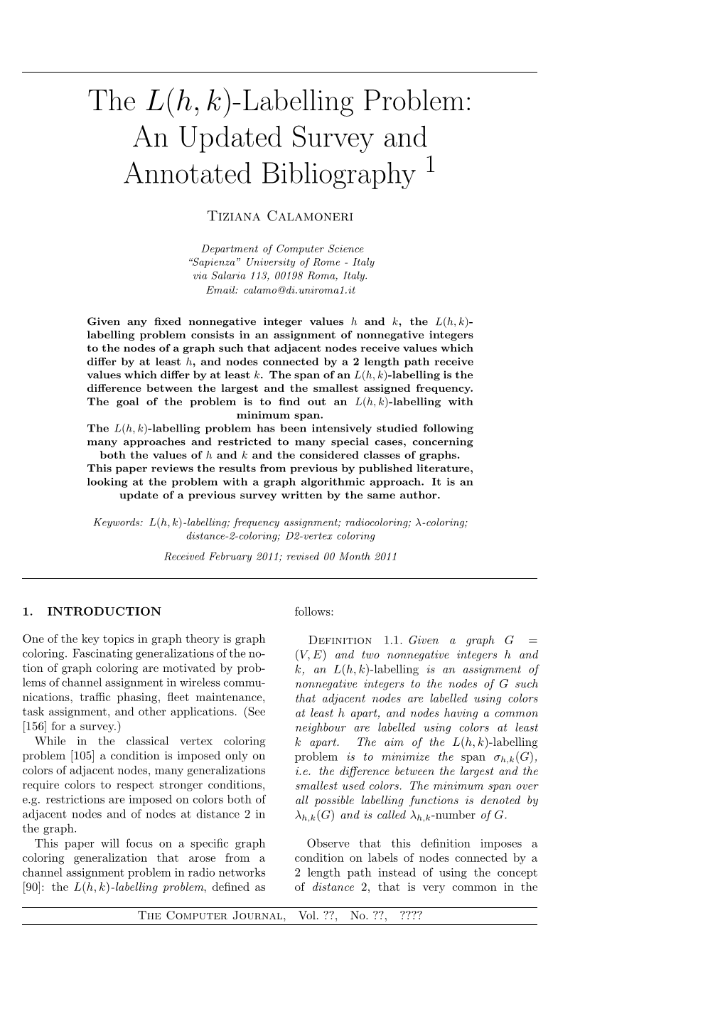 Labelling Problem: an Updated Survey and Annotated Bibliography 1