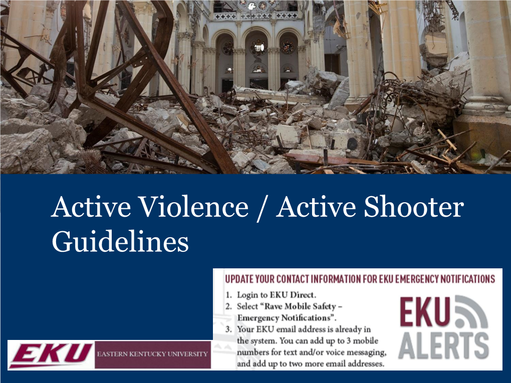 Active Shooter Guidelines Emergency Response and Evacuation Procedures