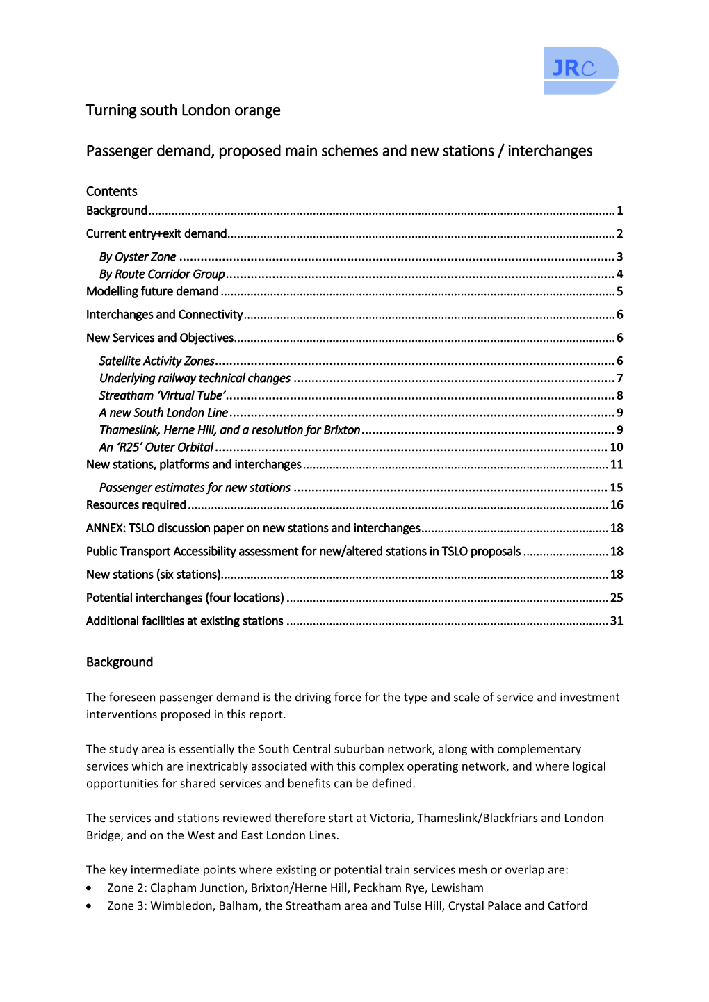 TSOL Passenger Demand | Jonathan Roberts Consulting