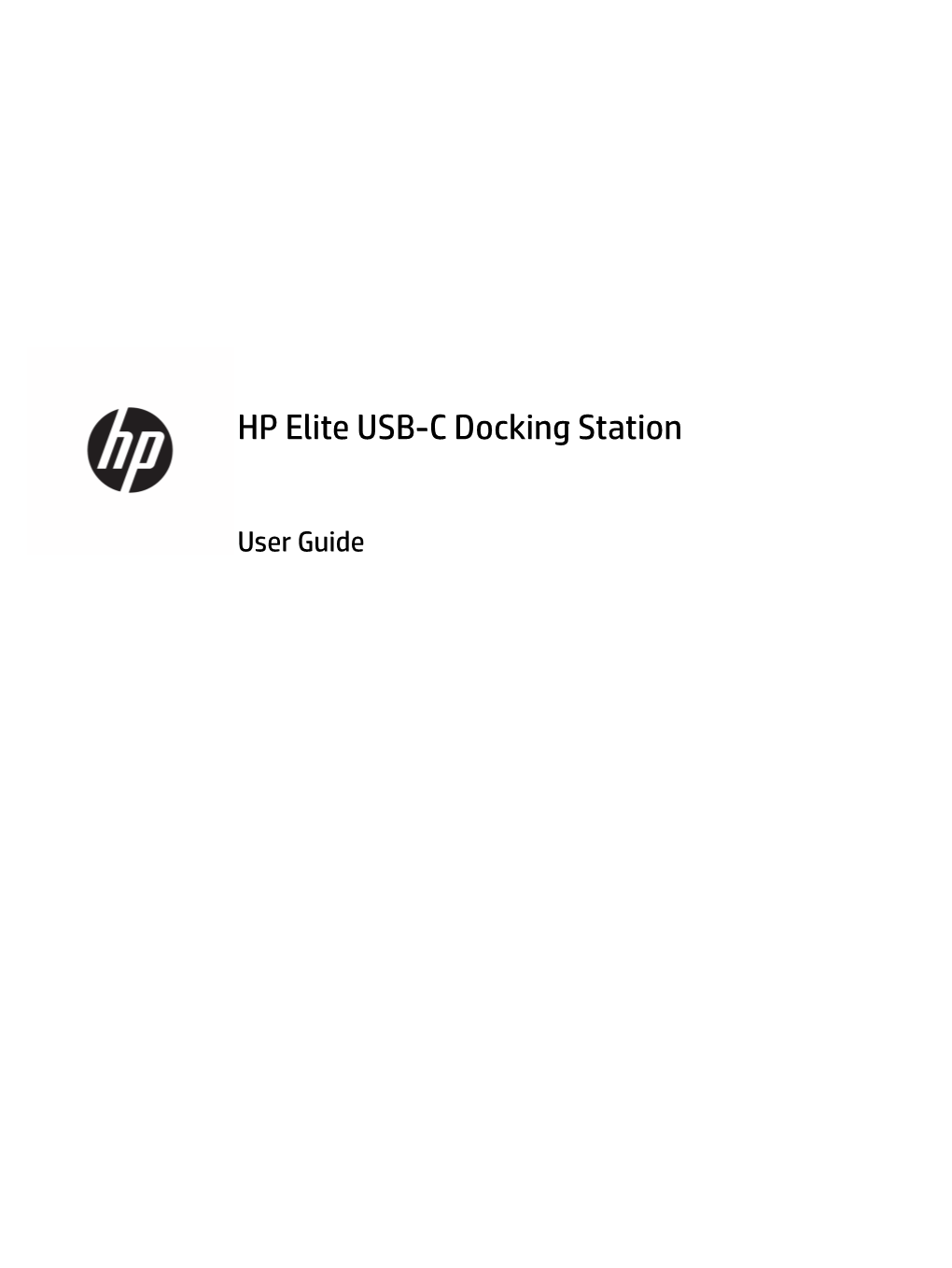 HP Elite USB-C Docking Station User Guide