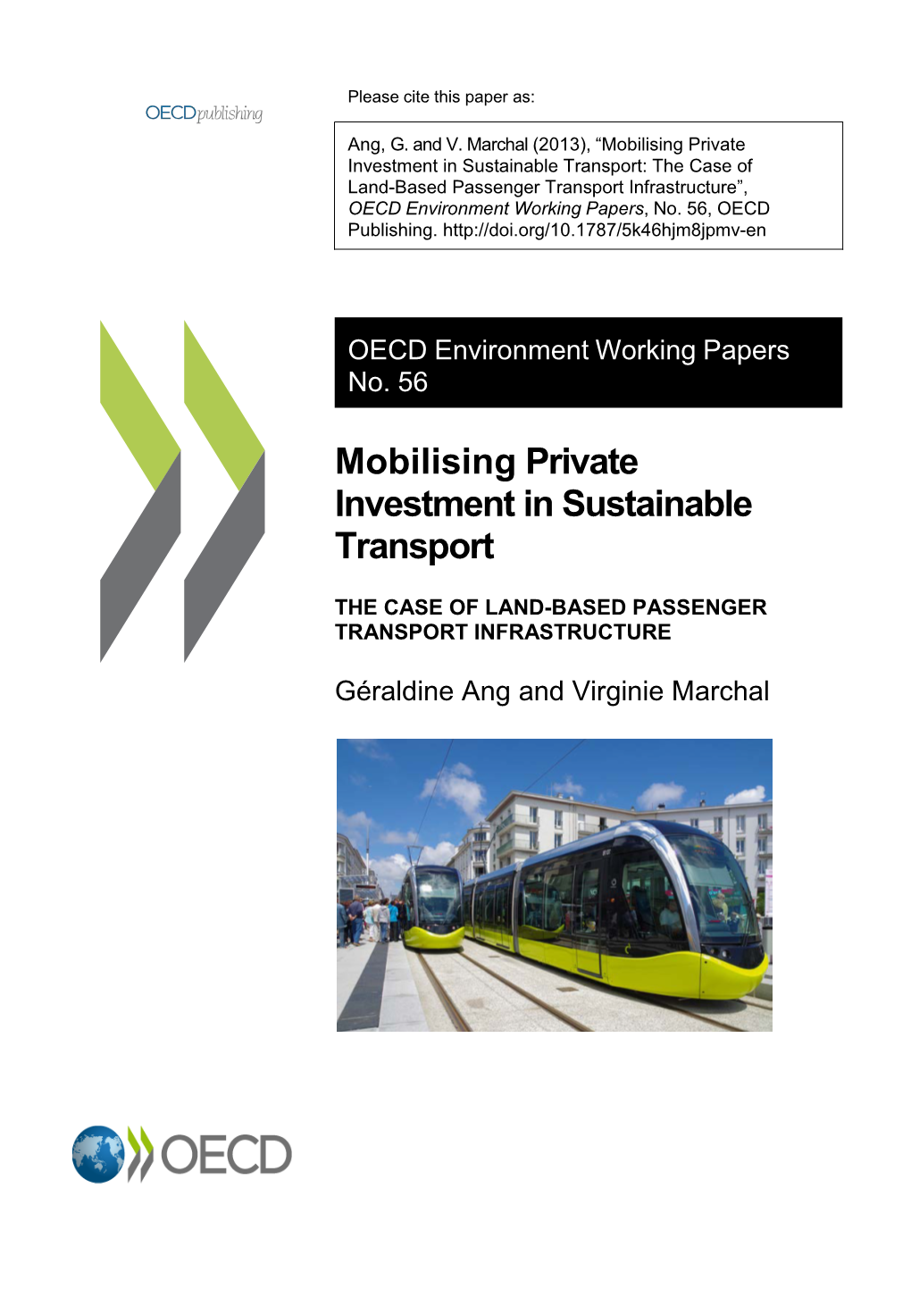 Mobilising Private Investment in Sustainable Transport Infrastructure: a Policy Checklist