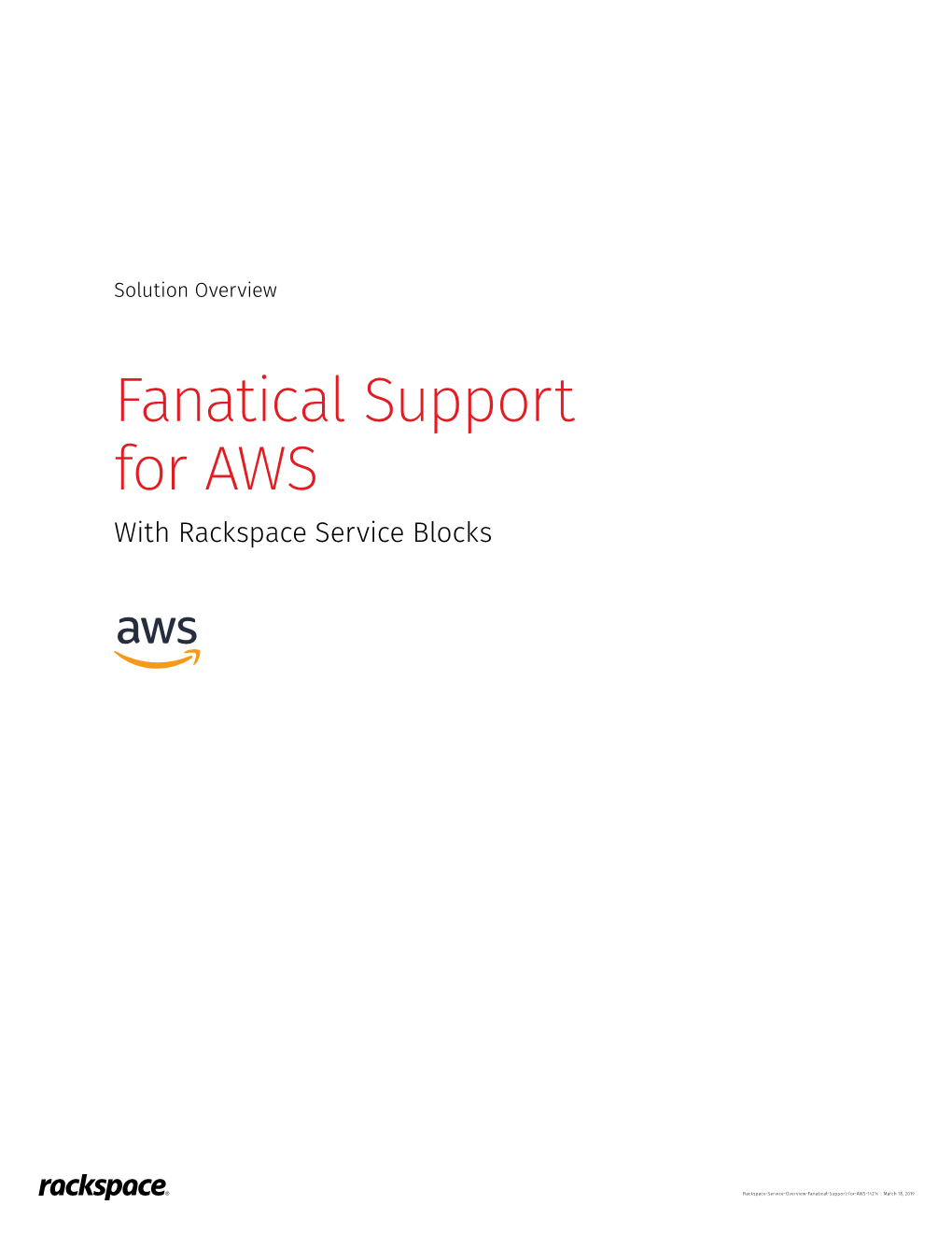 Fanatical Support for AWS with Rackspace Service Blocks
