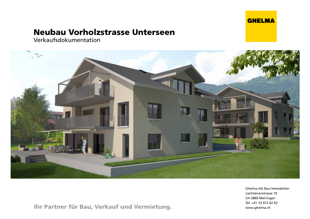 Neubau Vorholzstrasse Unterseen Verkaufsdokumentation