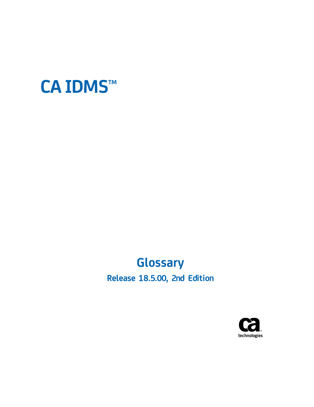 CA IDMS Glossary